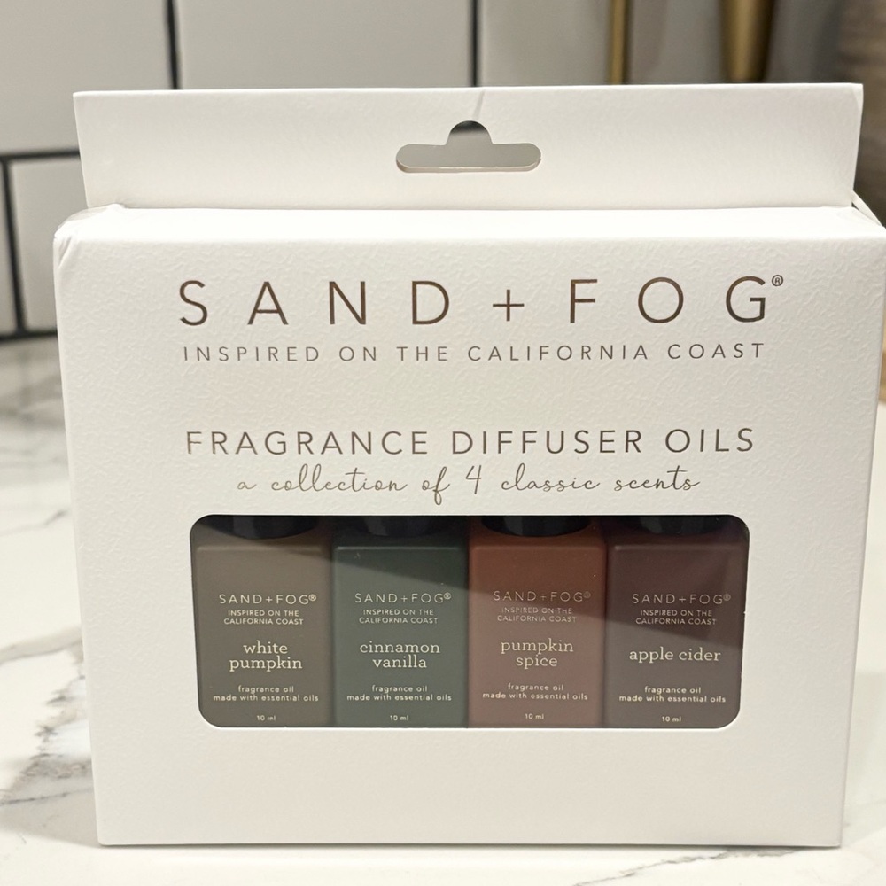 🎃🍎Sand + Fog Fragrance Diffuser Oil Set of 4 NIB Fall Scents